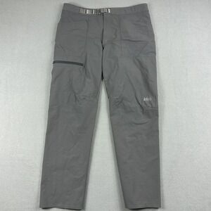REI Co-op‎ Pants Mens 36x30 Gray Semi-Fitted Stretch Hiking Outdoor Zip Pocket